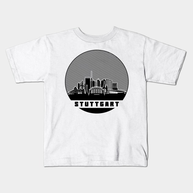 Stuttgart Germany Skyline Kids T-Shirt by travel2xplanet